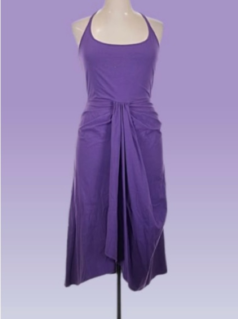Rebecca Taylor Halter Backless Cocktail Midi Dress